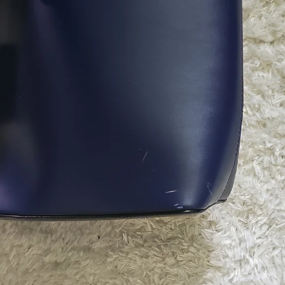 Kate Spade Navy Leather Tote with Tassel - Picture 7 of 11